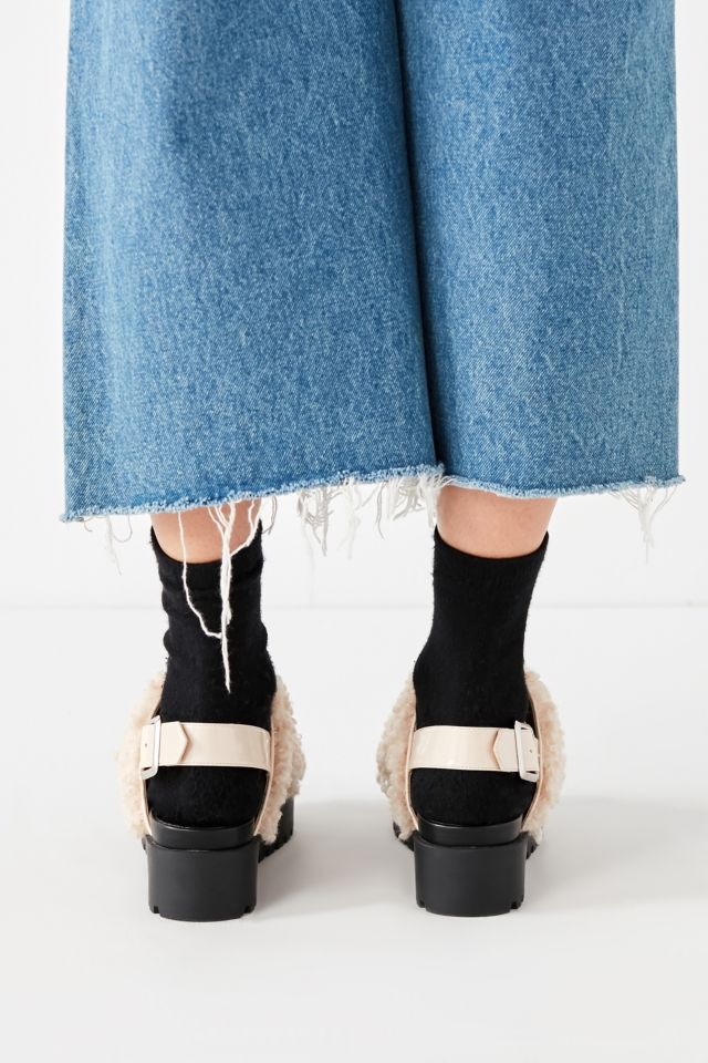 Lexi Faux Sherpa Flatform Sandal #5