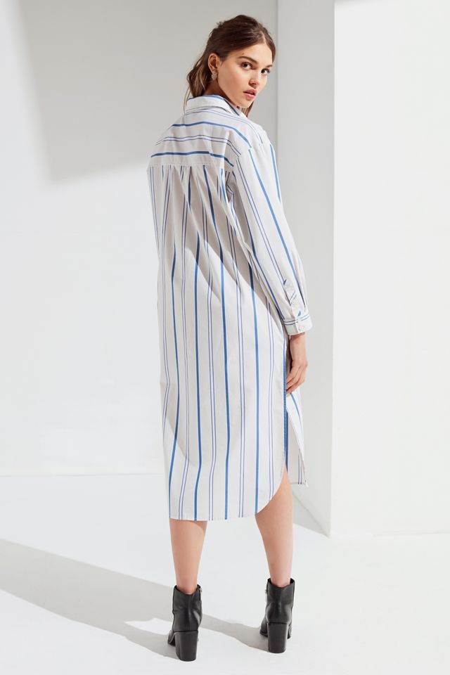 knee length dresses for ladies Urban Outfitters UO Spencer Polo Shirt Midi Dress
