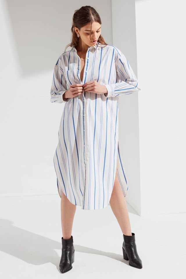 UO Marqui Button-Down Midi Shirt Dress #4