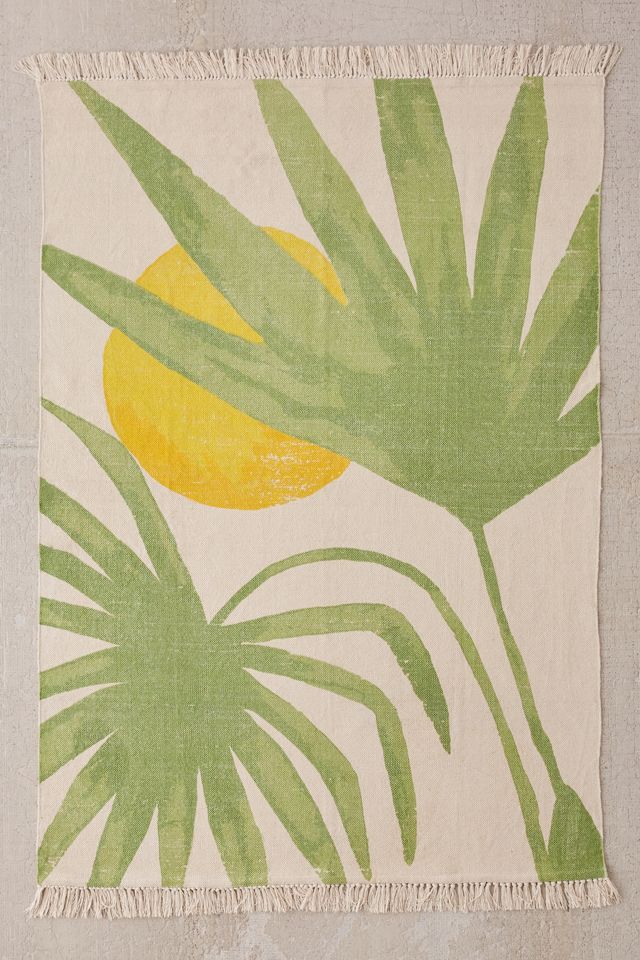 Sunrise Palms Printed Rug #1