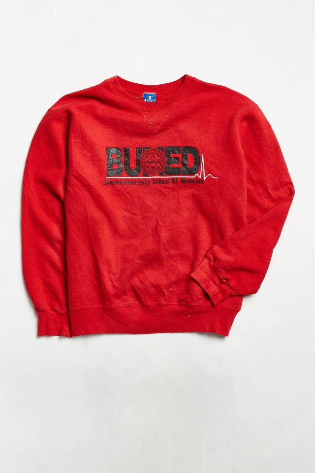 Vintage Champion Boston University Crew Neck Sweatshirt