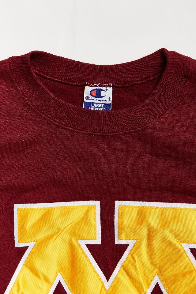 Vintage Champion M Applique Crew Neck Sweatshirt | Urban
