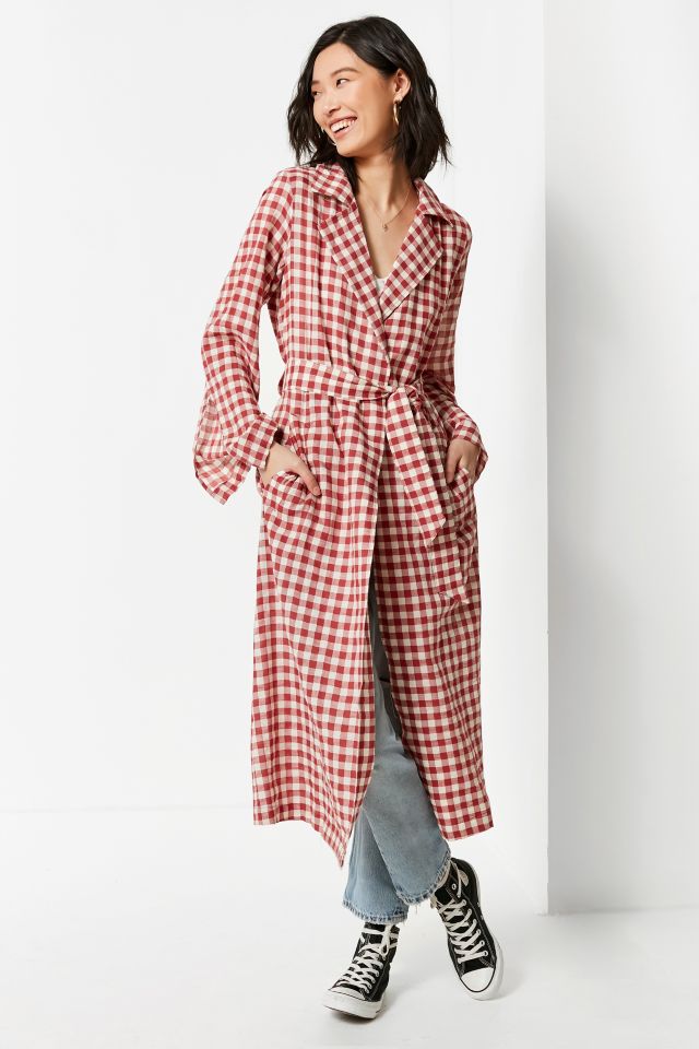 Capulet Tati Gingham Trench Coat Urban Outfitters Canada