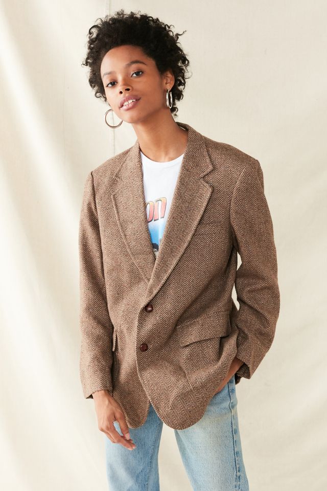 Vintage Oversized Tweed Blazer #1