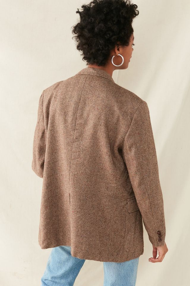 Treat ürself tweed check vintage coat（Check Tweed