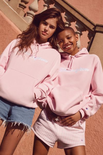 Champion pink gingham online sweatshirt