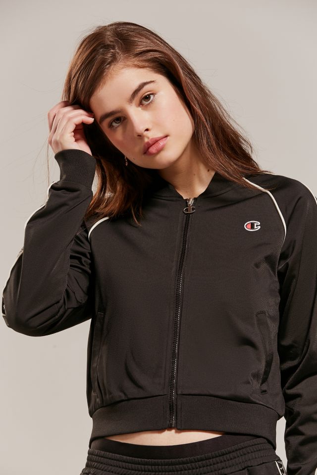 Champion black & outlet red taping track jacket