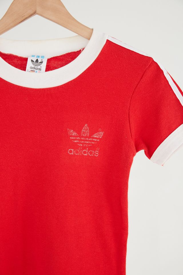 Vintage adidas Red Faded Logo Tee #1