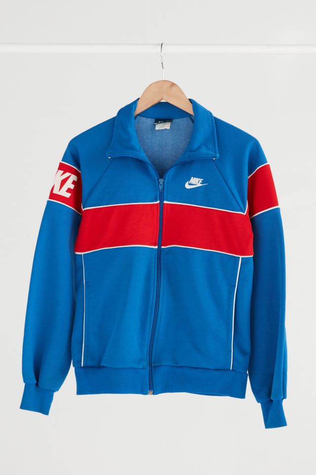 Red white and 2025 blue nike track jacket