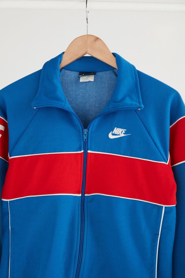 Nike jacket red store white and blue