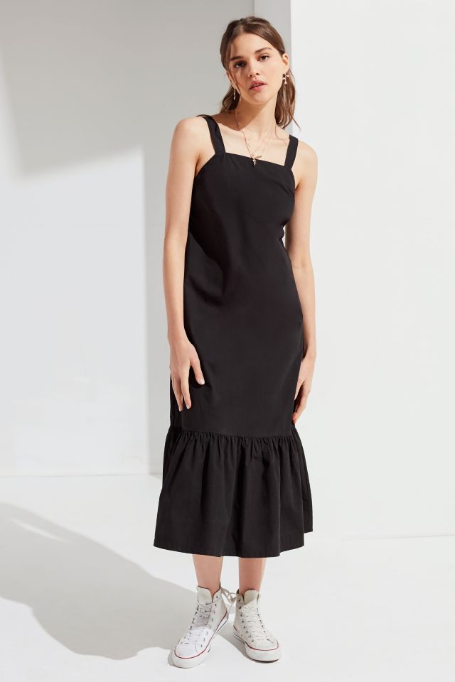UO Mia Poplin Ruffle Hem Midi Dress #5