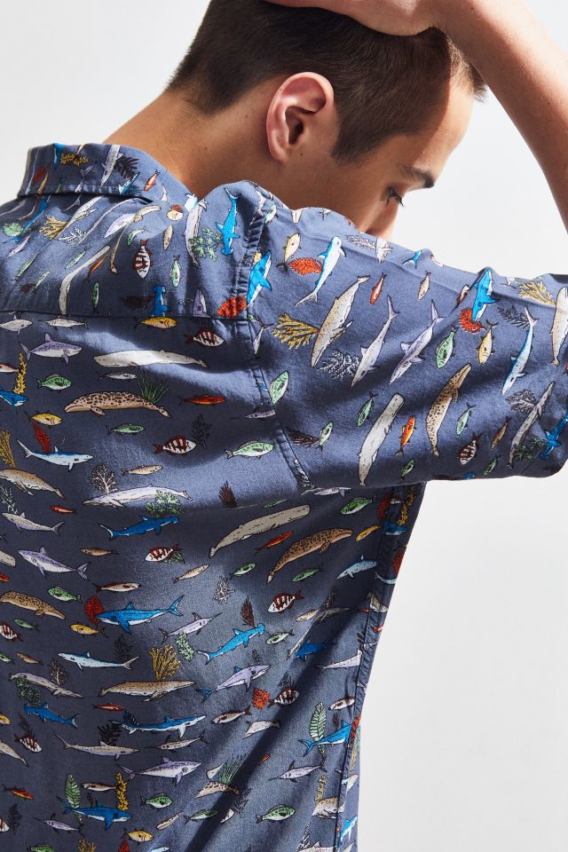 Barney Cools Sea Life Short Sleeve Button-Down Shirt #4