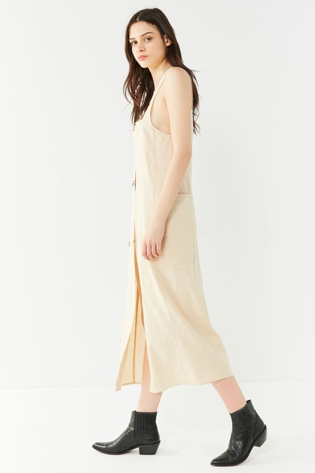 embroidered linen shift dress Linen Shift Dress-Navy Embrodiery main image 0