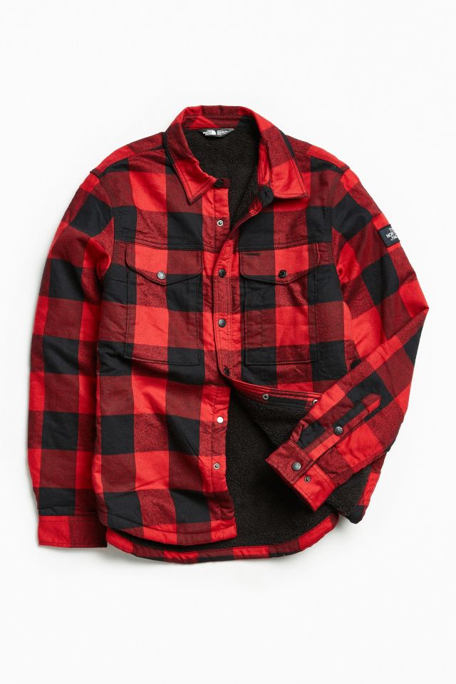 Mens north store face flannel jacket