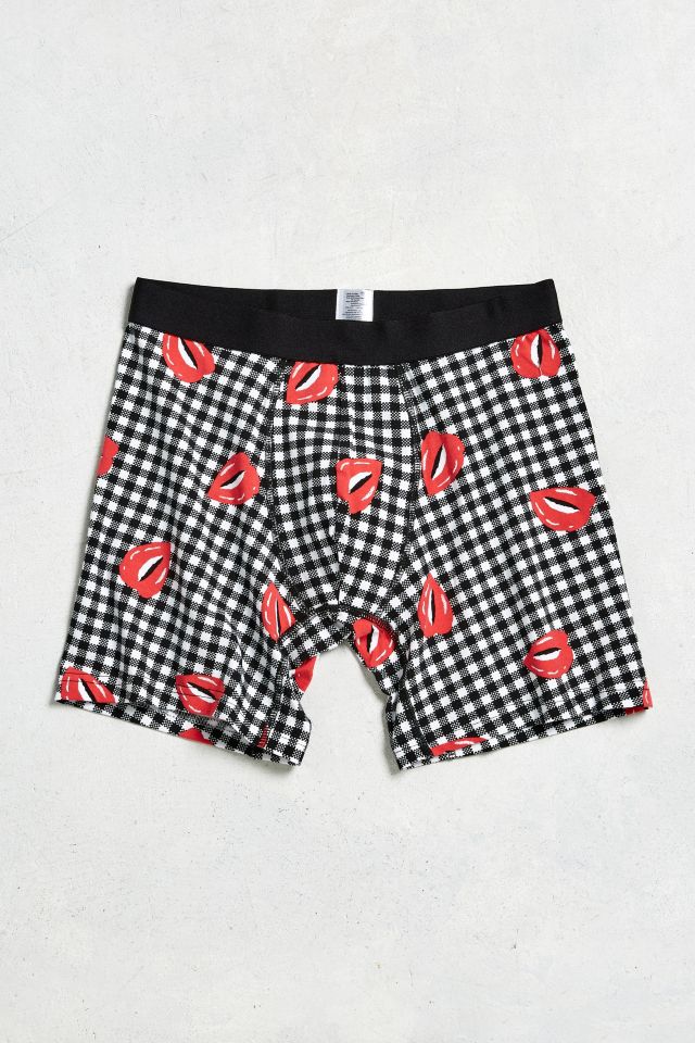 UO Gingham Lips Boxer Brief | Urban Outfitters Canada