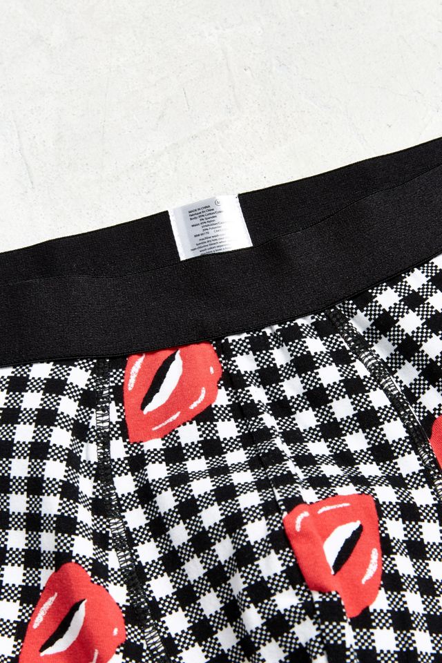 UO Gingham Lips Boxer Brief | Urban Outfitters