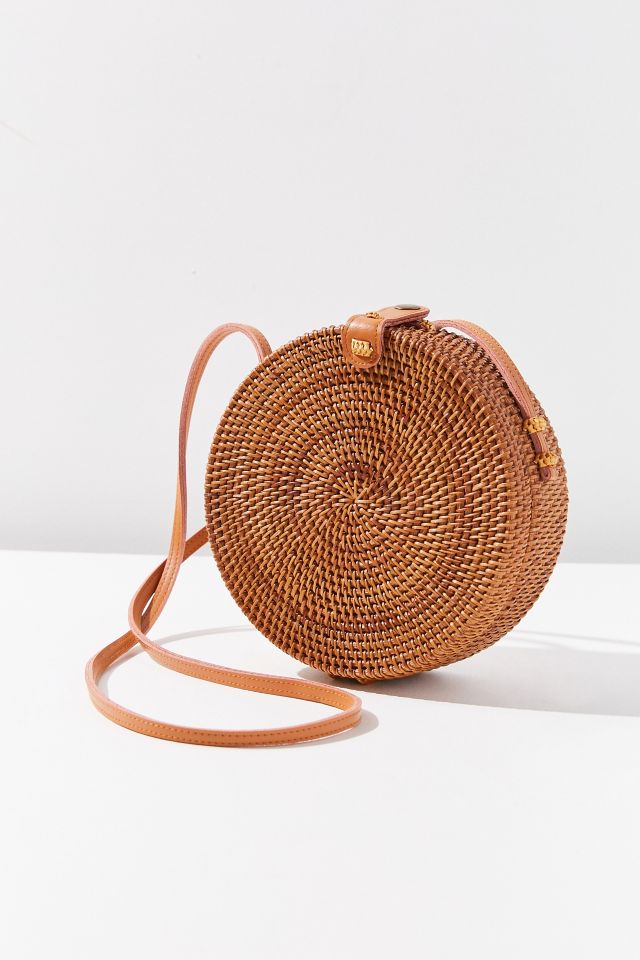 Circle Straw Crossbody Bag