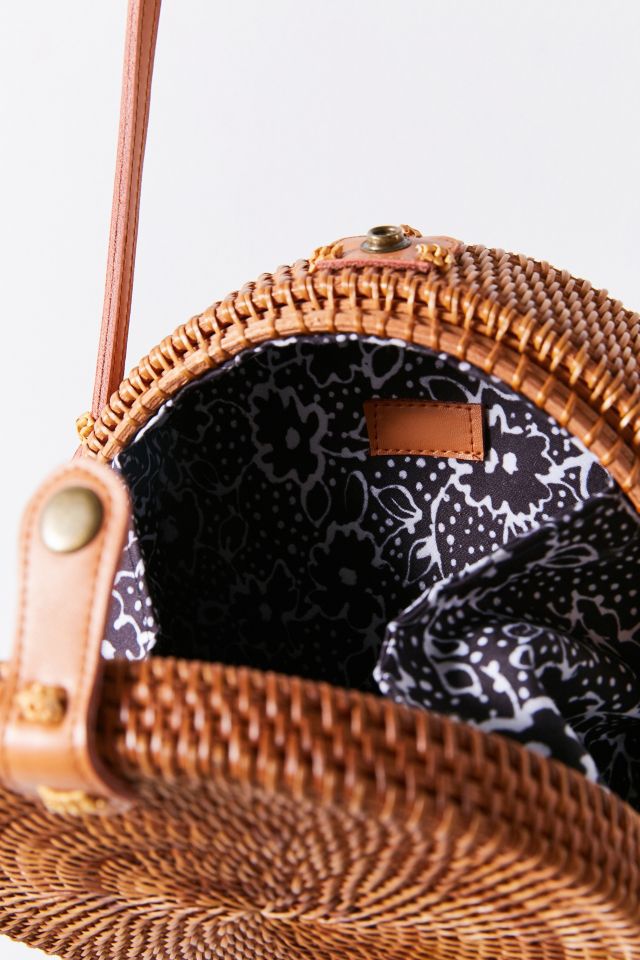 Circle Straw Crossbody Bag