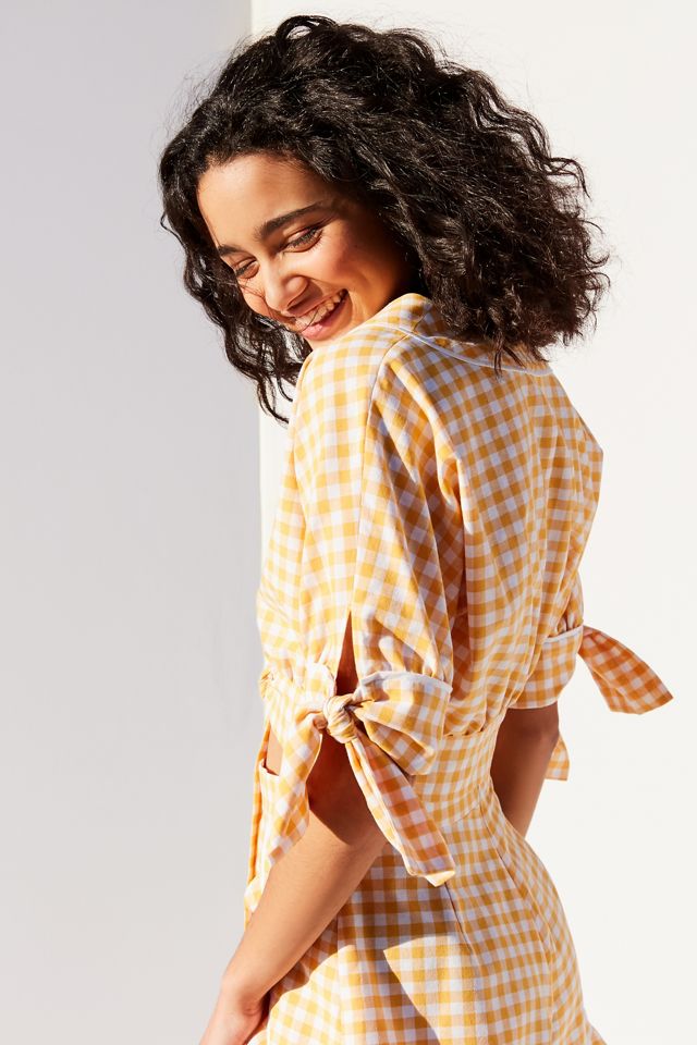 The Fifth Label Idyllic Gingham Tie Cropped Top #1