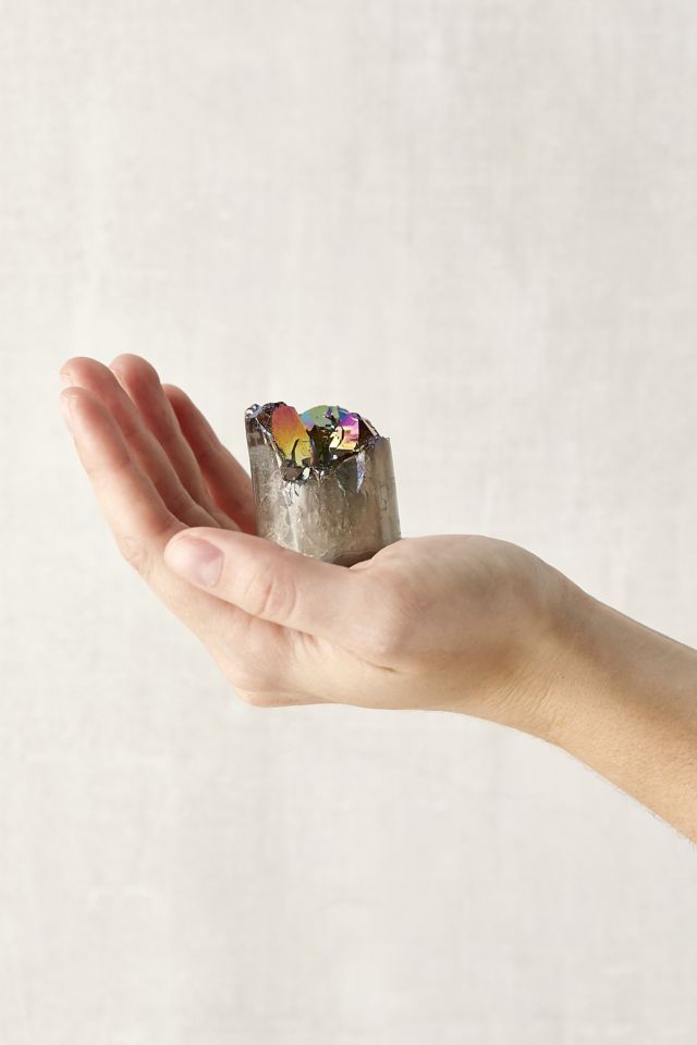 Rainbow Aura Quartz Crystal Sculpture #1
