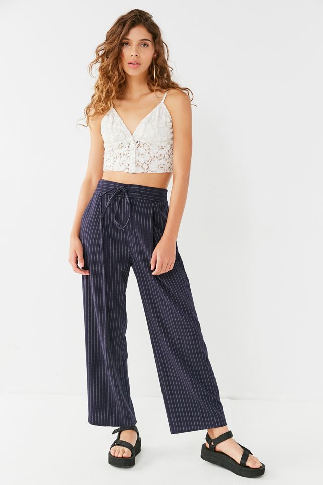 UO Pinstripe Straight-Leg Pant | Urban Outfitters
