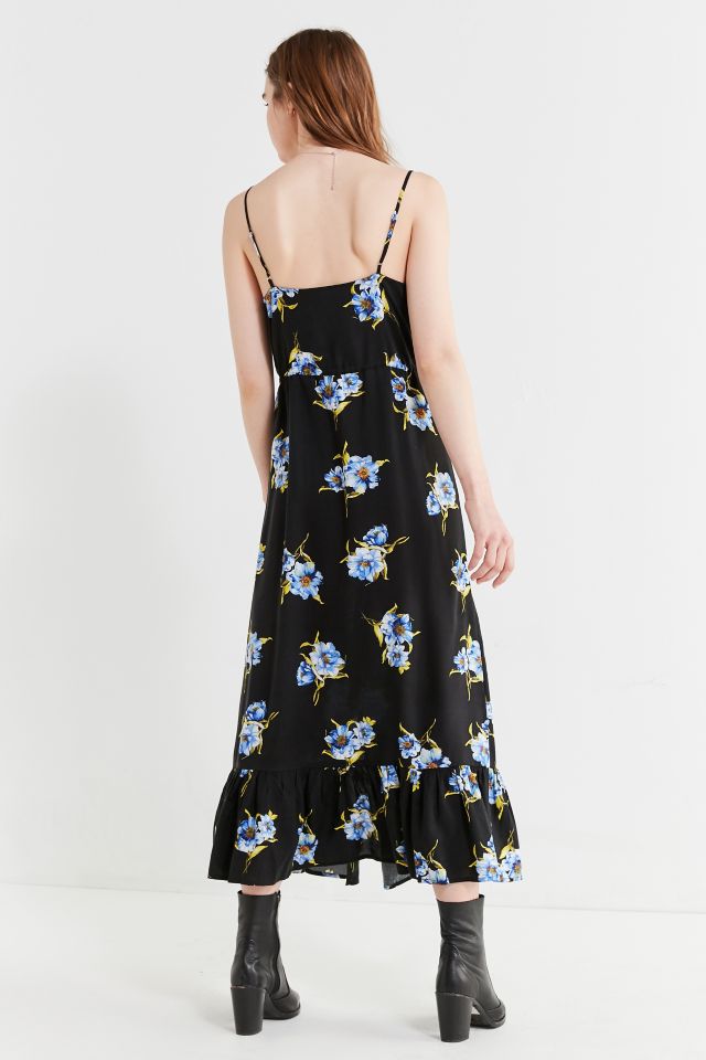 UO Button-Down Ruffle-Hem Midi Dress  #1