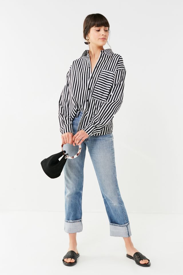 House Of Sunny 802 Striped Button-Down Top #3