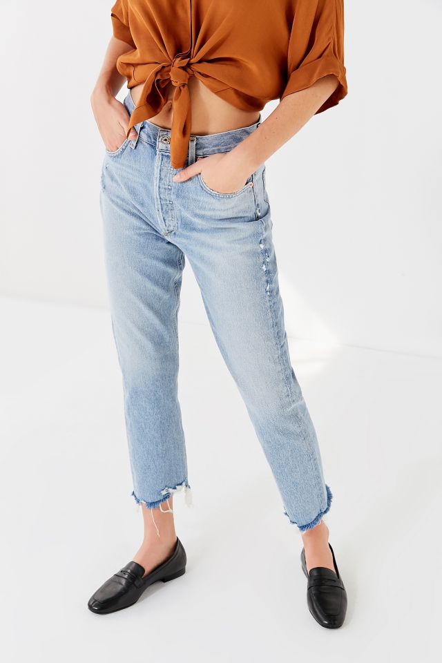 AGOLDE Riley High Rise Cropped Jean Doubt