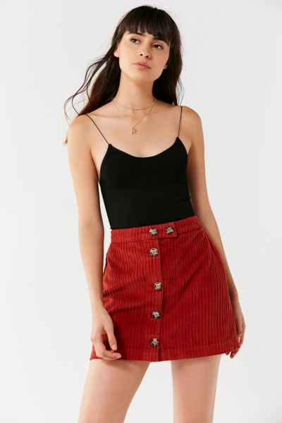 Urban outfitters clearance red mini skirt