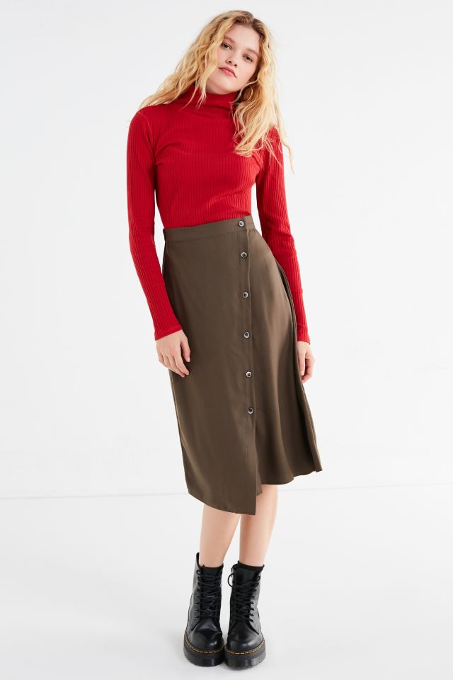 Urban outfitters hotsell button down skirt