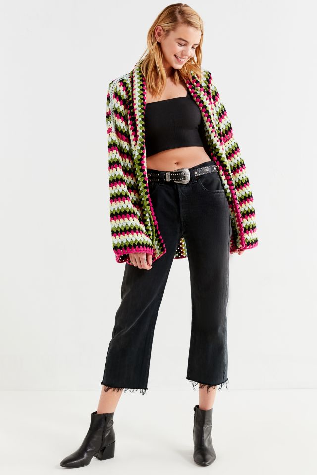 Cardigan en tricot crocheté Mira UO #1