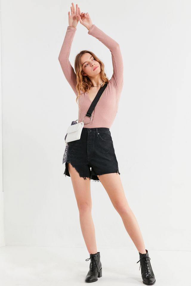 AGOLDE Dee Super High-Rise Denim Short - Seeker #2