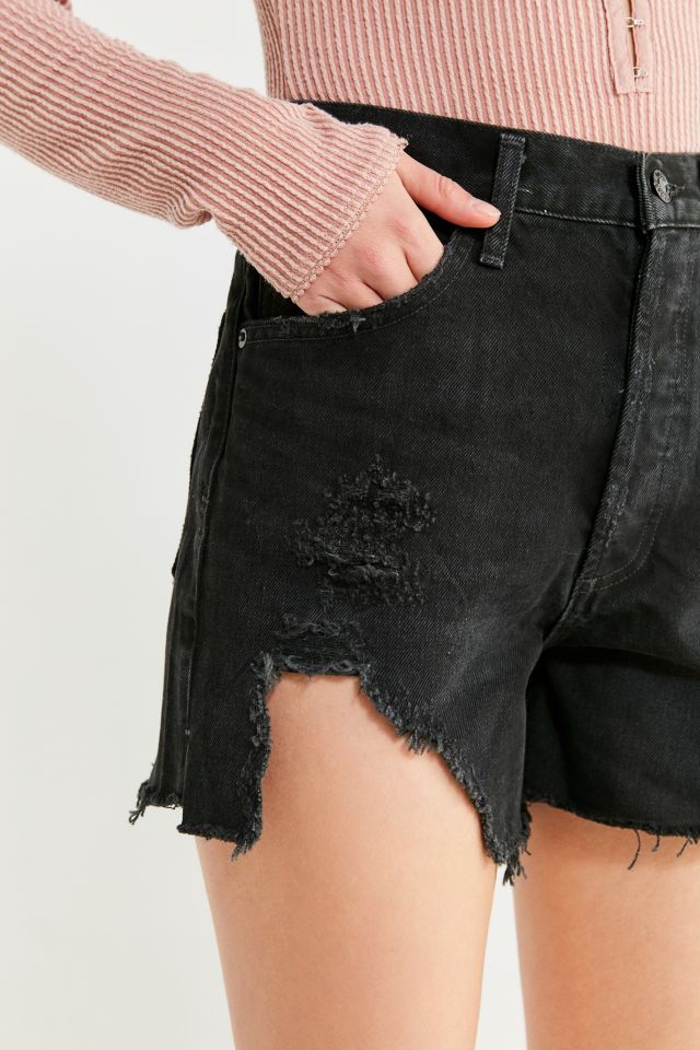 AGOLDE Dee Super High Rise Denim Short Seeker