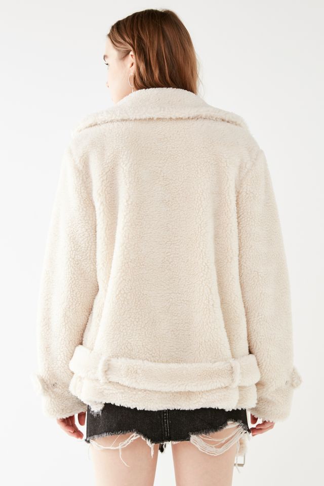 J.O.A. Oversized Faux Sherpa Coat #3