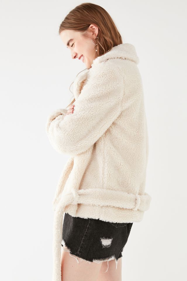 J.O.A. Oversized Faux Sherpa Coat #4
