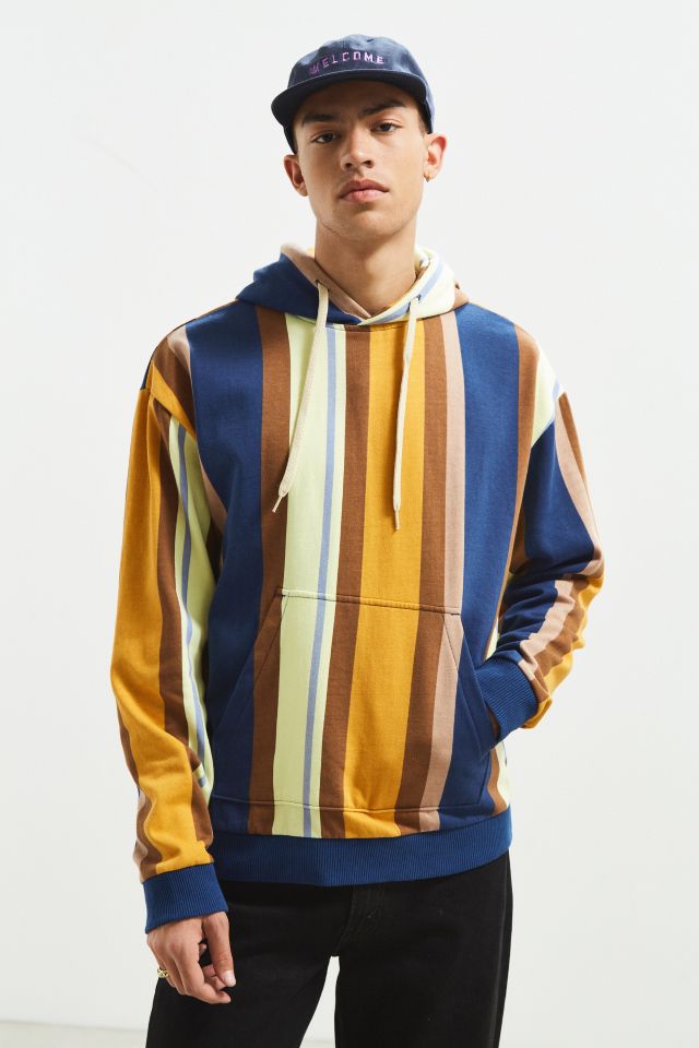 UO Vertical Stripe Knit Hoodie Sweatshirt | Urban Outfitters