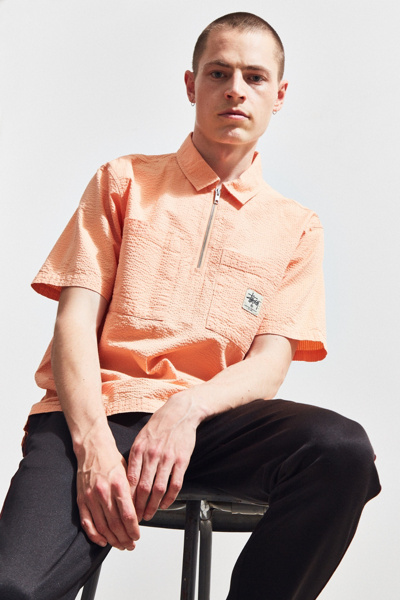 Stussy Seersucker Half-Zip Shirt | Urban Outfitters Canada