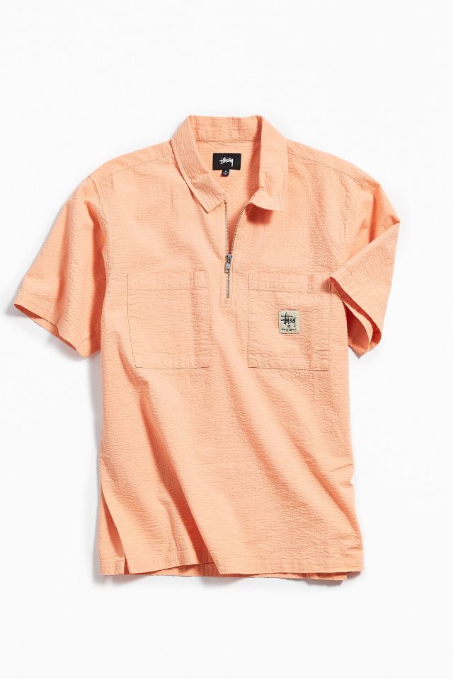 Chemise Seersucker Demi-Glissière Stussy #1