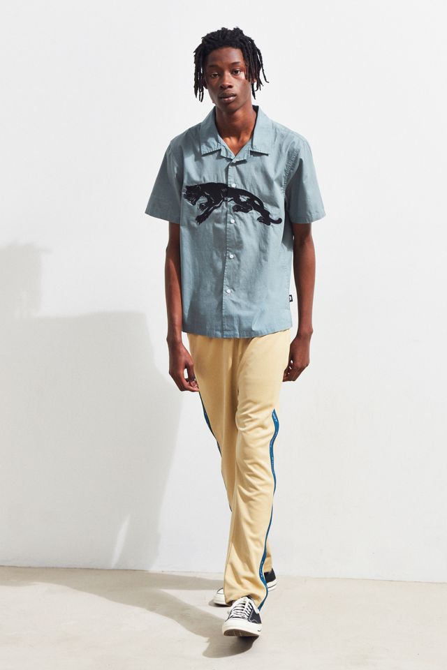 Stussy Embroidered Panther Short Sleeve Button Down Shirt | Urban