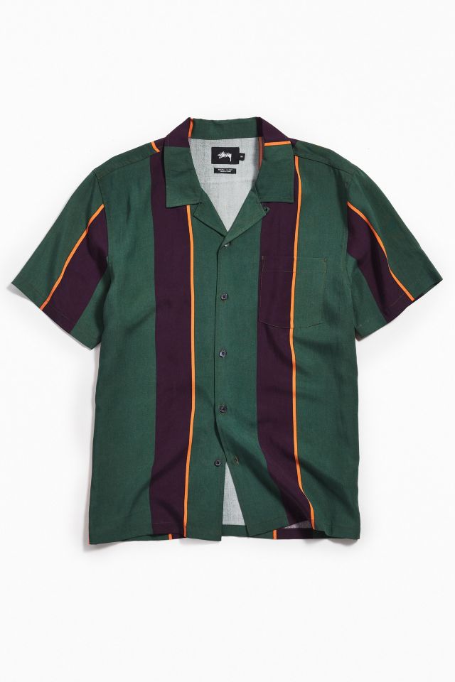 Chemise Boutonnée Manches Courtes Stussy Big Stripe #1