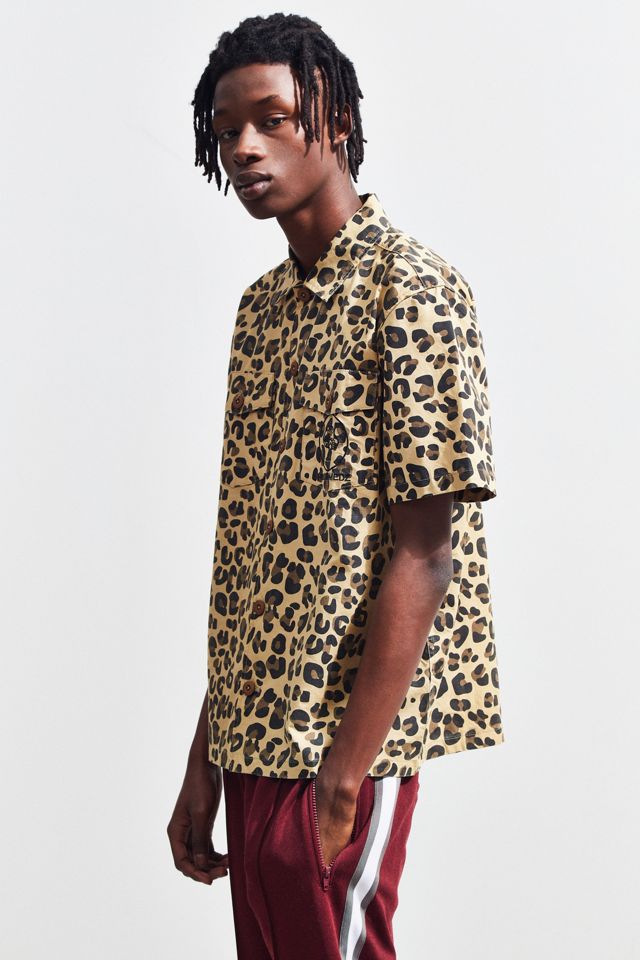 Stussy Leopard Short Sleeve BDU Shirt #3