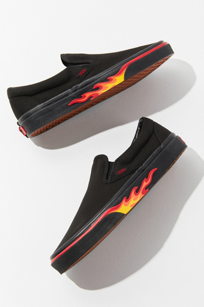 vans flame slip on