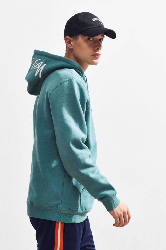 Stussy Stock Applique Green Hoodie Sweatshirt #3