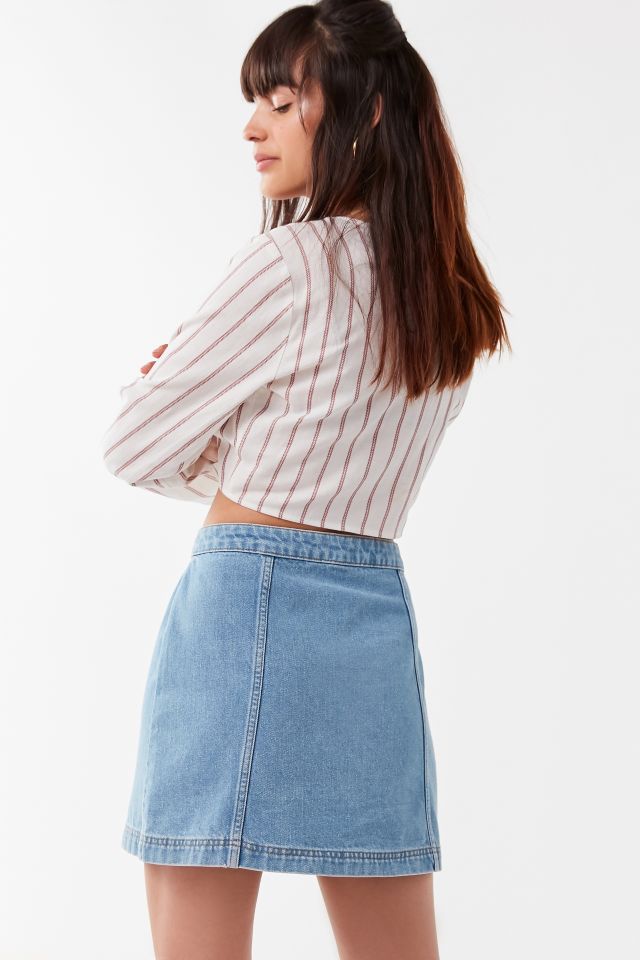 BDG - Minijupe en denim avec bouton en corne #3