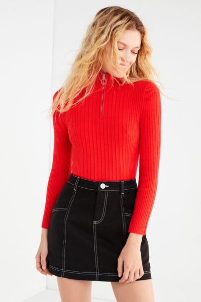 BDG Contrast Stitch Mini Skirt | Urban Outfitters