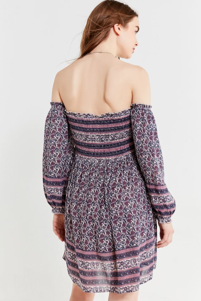 Raga Sydney Off-The-Shoulder Mini Dress | Urban Outfitters