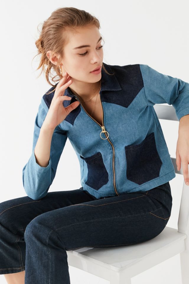 Lykke Wullf Two-Tone Denim Ranch Jacket #4