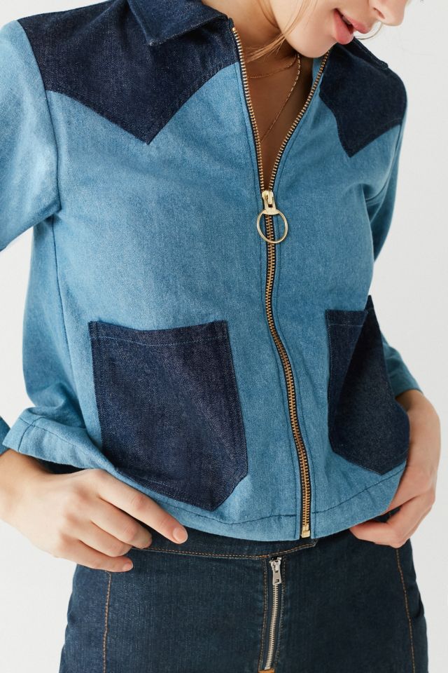 Lykke Wullf Two-Tone Denim Ranch Jacket #5