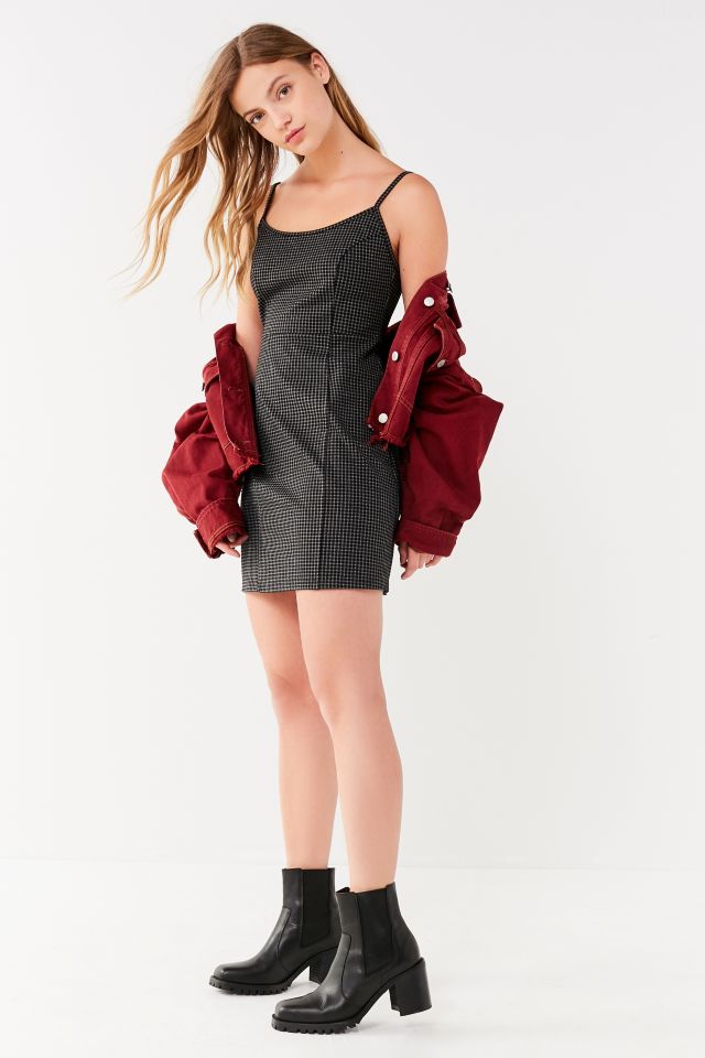 UO Plaid Ponte Mini Dress #1