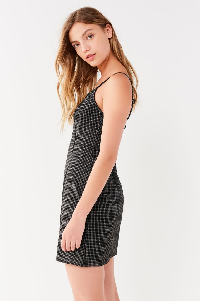 UO Plaid Ponte Mini Dress #4